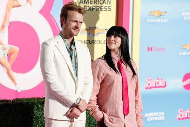 <p>Frazer Harrison/FilmMagic</p> Finneas and Billie Eilish