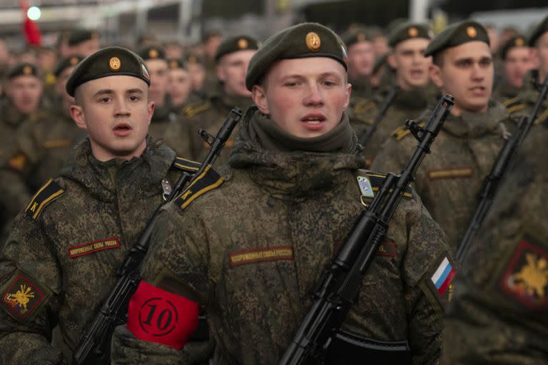 El ensayo de militares rusos en Moscú para el Día de la Victoria. Photo: Victor Berzkin/ZUMA Wire/dpa (Victor Berzkin/)