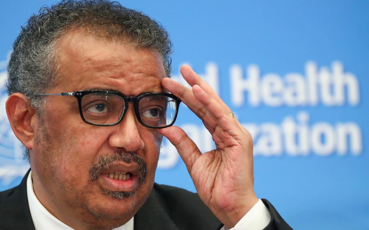 The WHO said Dr Tedros Adhanom Ghebreyesus had never had a phone conversation with Xi Jinping - Denis Balibouse/REUTERS