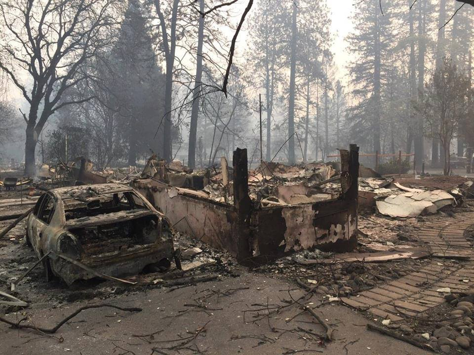 Kelsey Wray Guenza's home after the fire