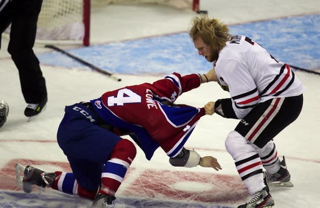 One of the two fights between Portland and Edmonton before the team's shared a flight — Portland Oregonian