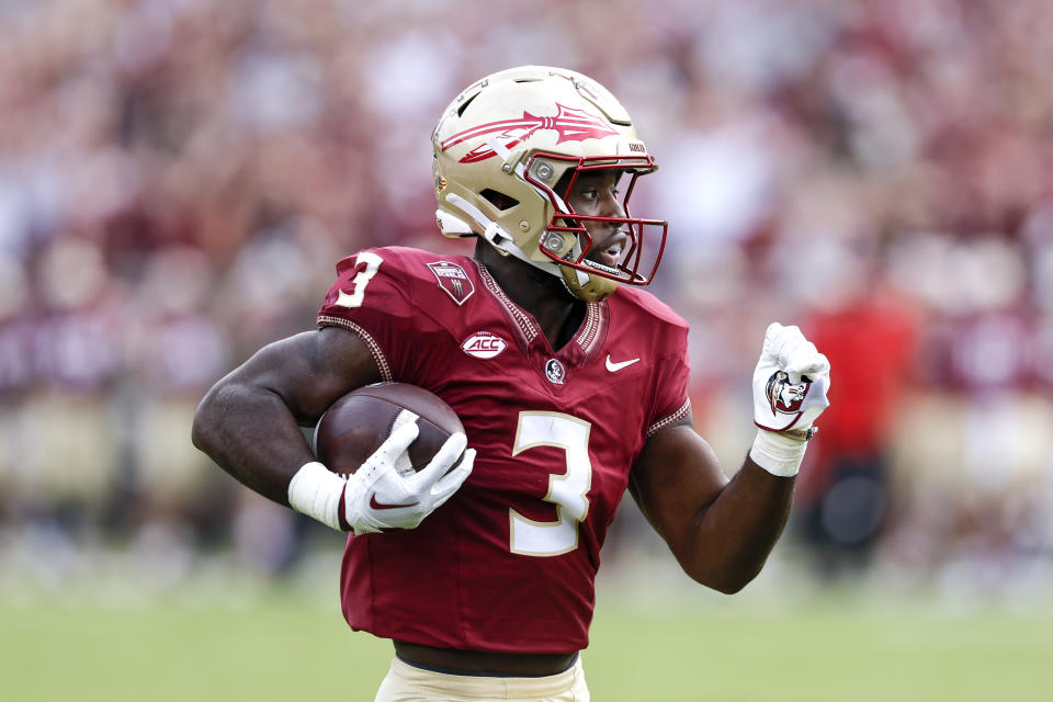 No running back was drafted in the first round, leaving prime prospects like Florida State's Trey Benson available on Day 2. (Photo by Don Juan Moore/Getty Images)