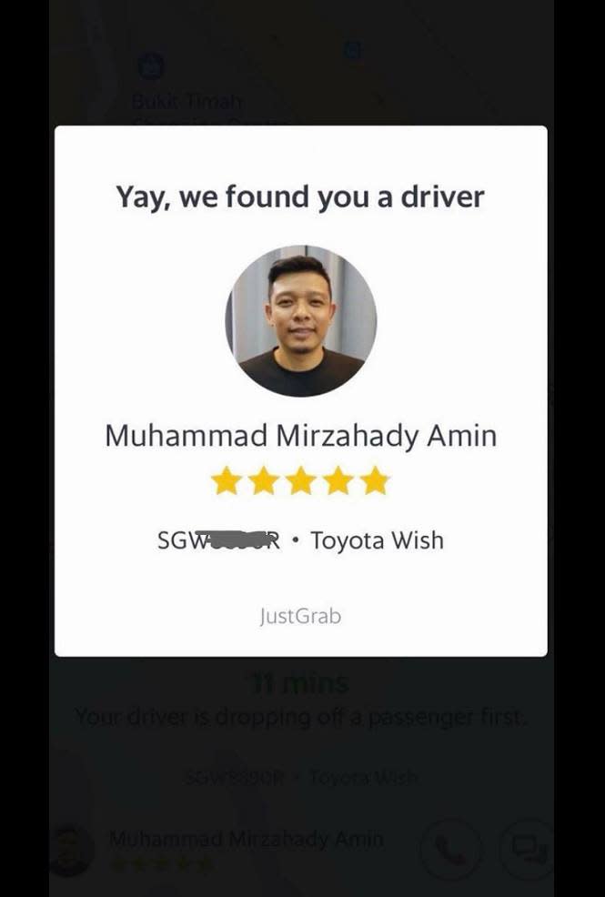 Singapore Idol season two winner Hady Mirza is a Grab driver. (Photo: @rilekonecorner/Facebook)