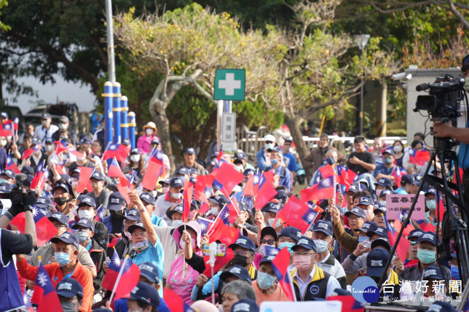 江啟臣成立競選總部，現場湧進3500多名鄉親力挺。