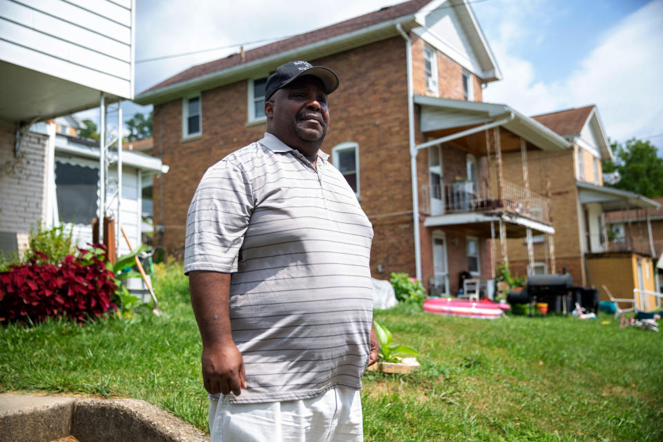 Image: Wesley Silva stands outside his home in one of the most heavily-fracked counties in Pennsylvania. (Hannah Rappleye / NBC News)