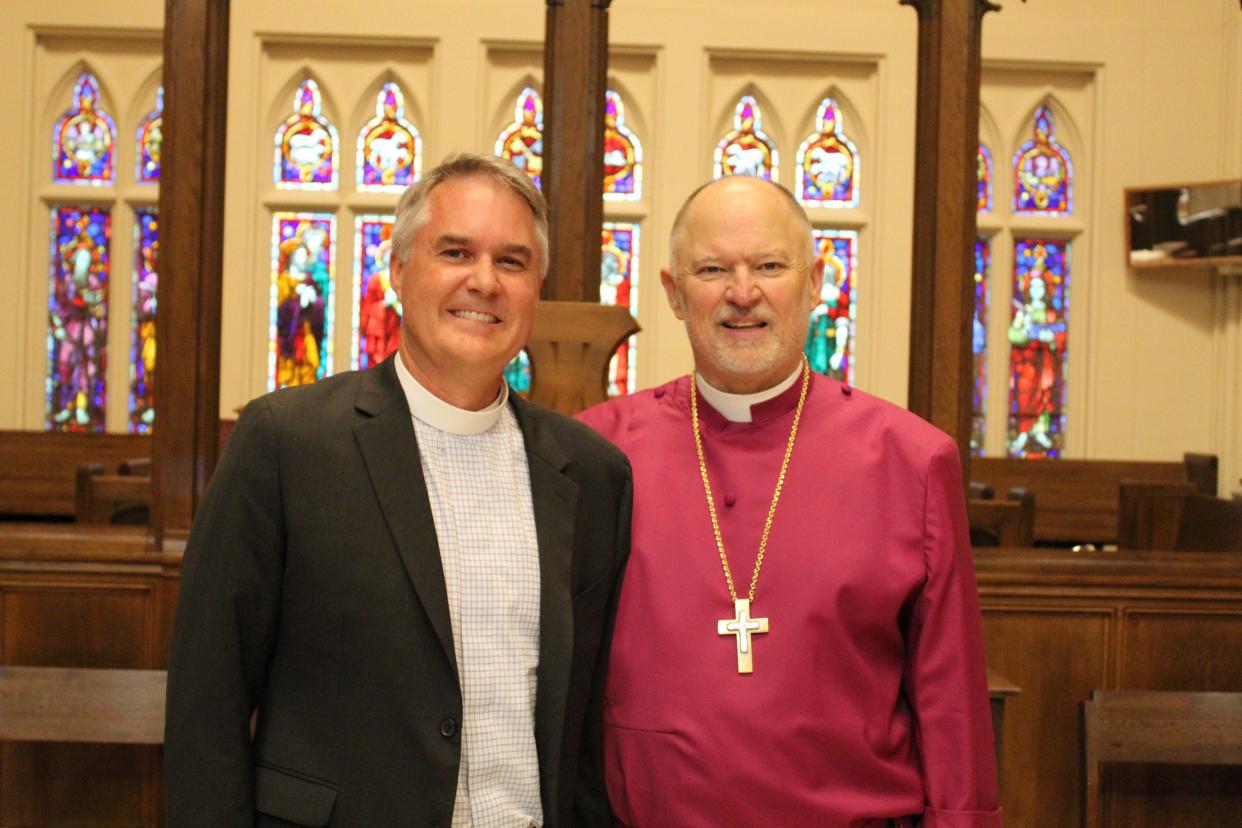 The Rev. Charlie Holt, left, is the Episcopal Diocese of Florida bishop coadjutor elect, along with the Right Rev. Samuel Johnson Howard, whom he will succeed in 2023.