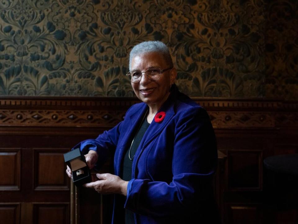 Bernice Carnegie, the daughter of Hockey Hall of Famer Herb Carnegie, is one of the founders of the Carnegie Initiative that promotes inclusion in hockey. (Chris Young/Canadian Press - image credit)