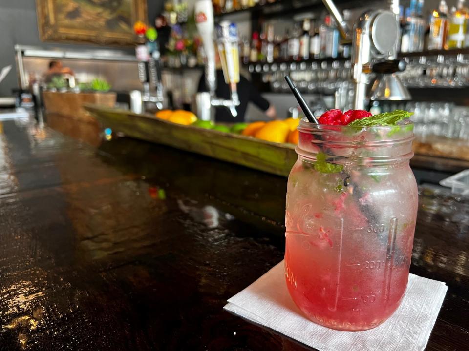 The blackberry and basil summer jar at the Continental, now open in Des Moines' East Village.