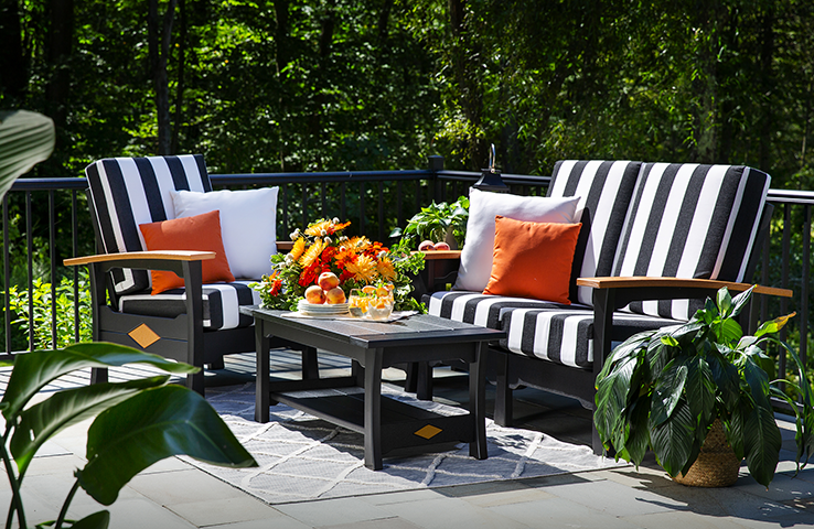 Outdoor furniture sets are available in almost any color, size and arrangement.