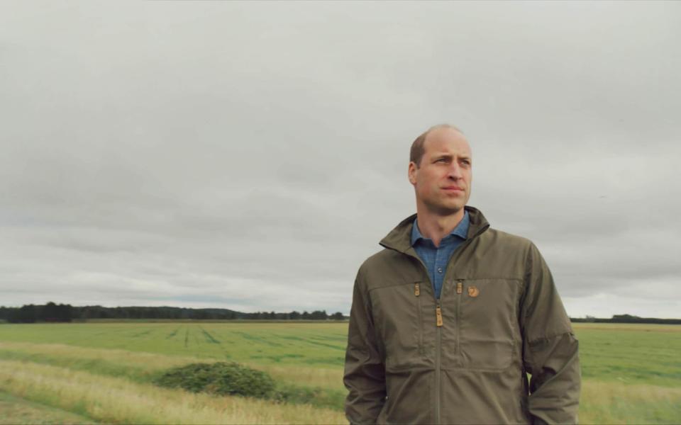 The Duke of Cambridge during filming at Wolferton Marshes, Sandringham Estate - ITV