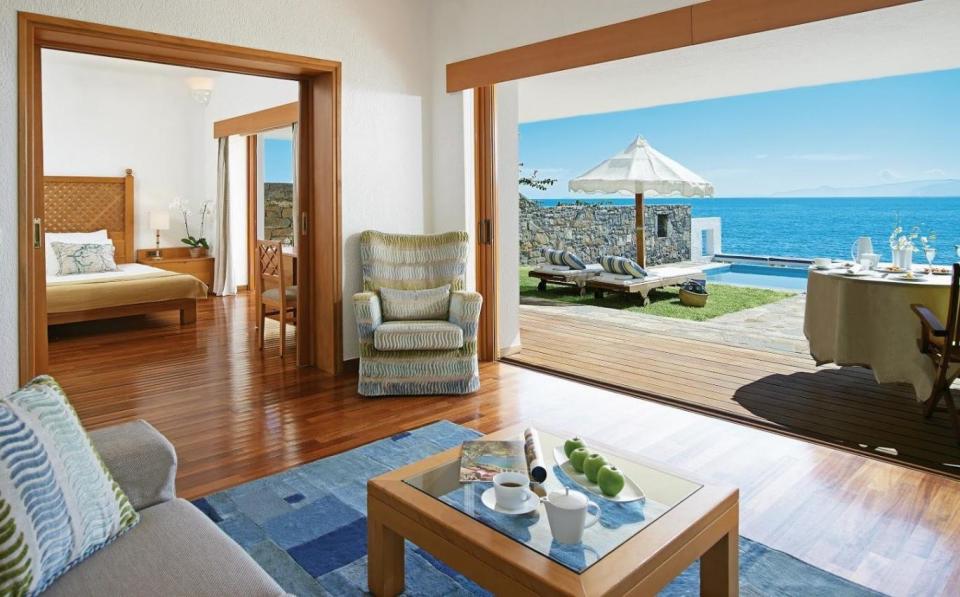 Rooms and suites have a relaxed feel and many have private terraces and pools