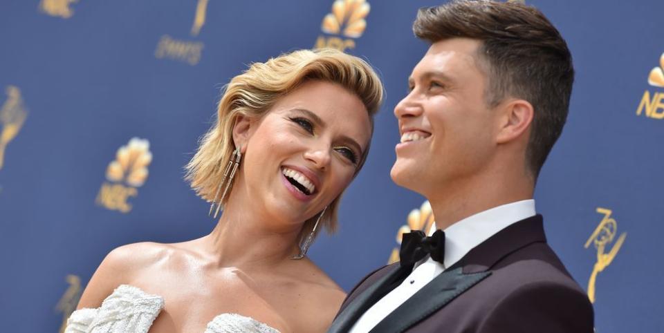 Scarlett Johansson And Colin Jost Are Always Staring ~Deeply~ Into Each Other's Eyes