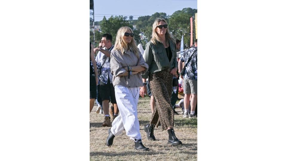 Sienna Miller was spotted on day one of Glastonbury Festival