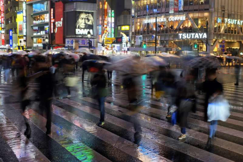 日本東京街頭，都市。（美聯社）