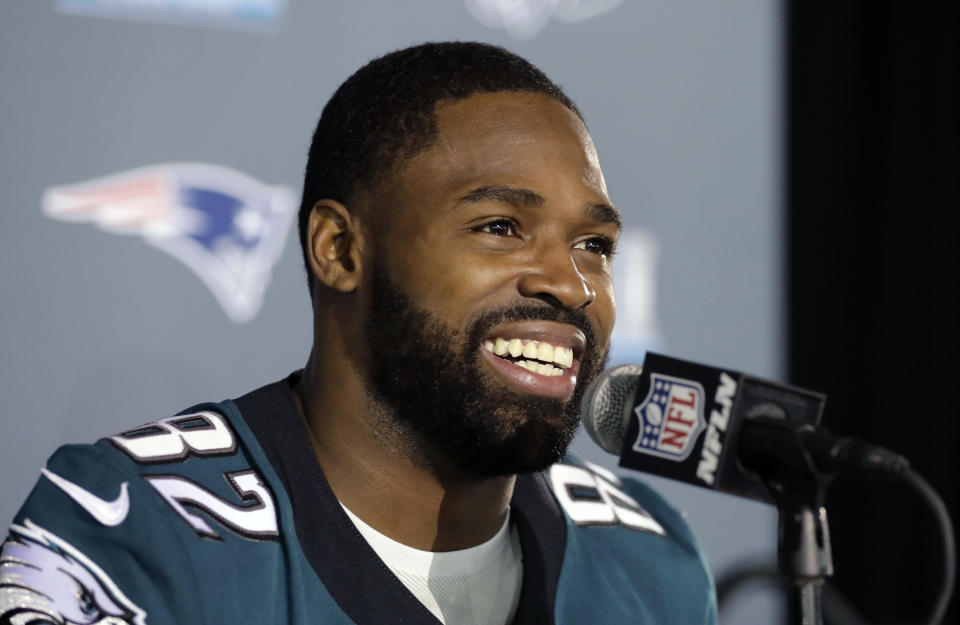 Receiver Torrey Smith, who played with the Ravens, 49ers, Eagles and Panthers, announced he's retiring. (AP) 