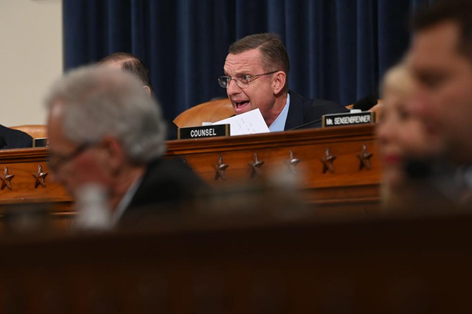 Senior Republican on the Judiciary Committee, Doug Collins R-Ga makes his opening statement as the House Judiciary Committee meets to markup Articles of Impeachment against President Donald Trump. 