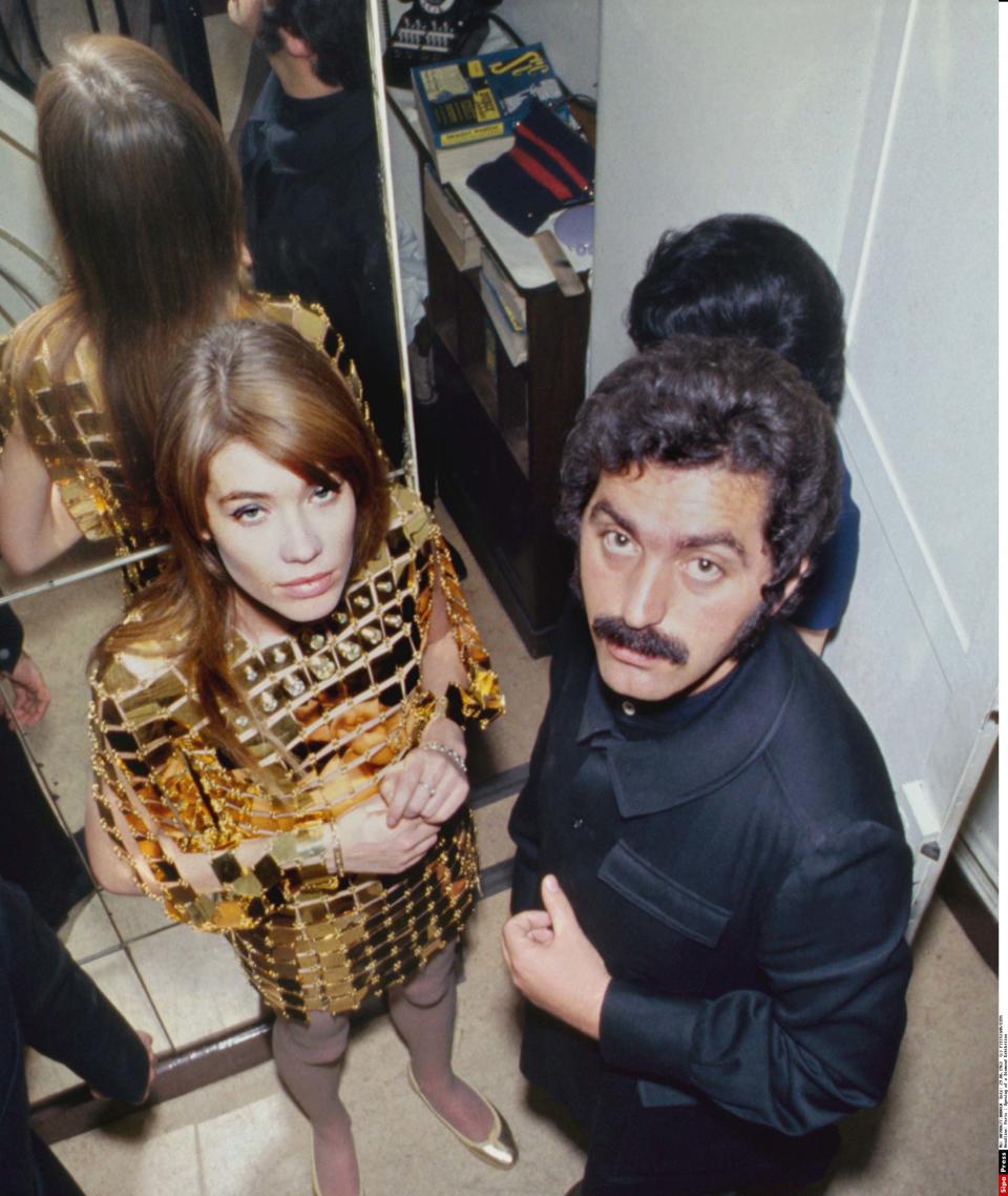 Françoise Hardy et Paco Rabanne en 1968