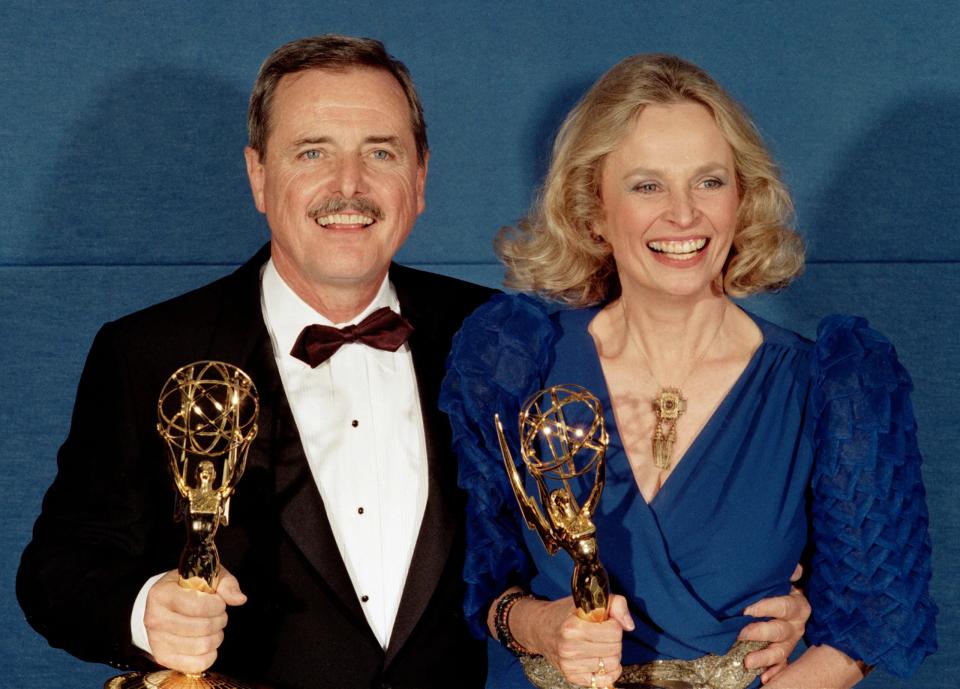 Married actors William Daniels and Bonnie Bartlett Daniels both won Emmy Awards in 1986 for their work on hit medical drama "St. Elsewhere."