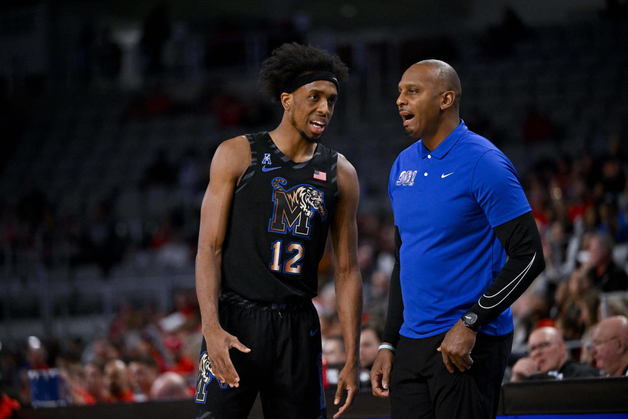 Memphis Tigers forward DeAndre Williams (12) and Tigers head coach Penny Hardaway are a No. 8 seed in the NCAA tournament. (Photo: Jerome Miron-USA TODAY Sports)