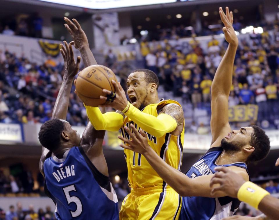 Monta Ellis attacks. More of this, please. (AP)