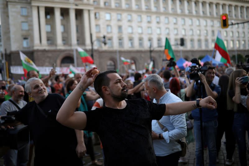 FILE PHOTO: Anti-government protest in Sofia