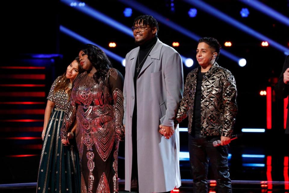With all three Team Legend singers and the only remaining Team Stefani singer vying for the last spot in the finale, each singer took the microphone one more time before a live instant save vote determined which one would stay in the competition.