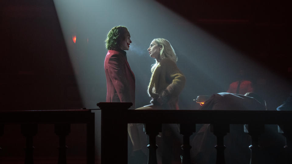 Joaquin Phoenix and Lady Gaga star in musical sequel Joker: Folie à Deux. (Warner Bros Pictures)