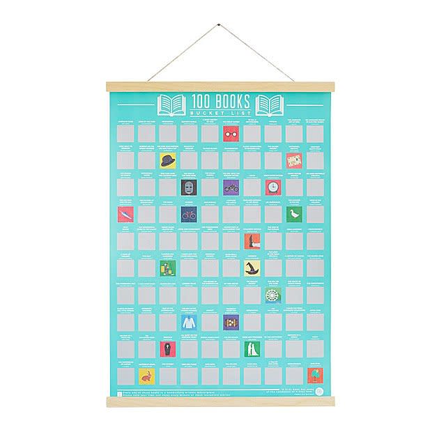 100 Books Scratch-Off Poster