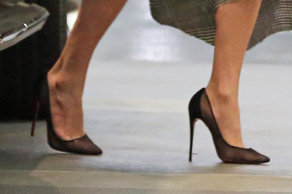 A closer view of Jennifer Lopez’s heels. - Credit: P&P/MEGA