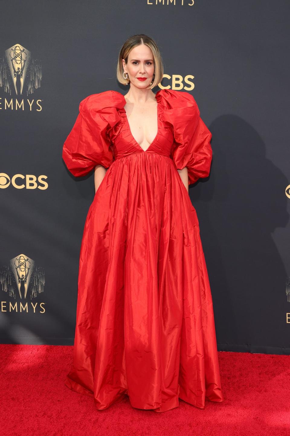 Sarah Paulson  at the 2021 Emmy Awards (Getty Images)