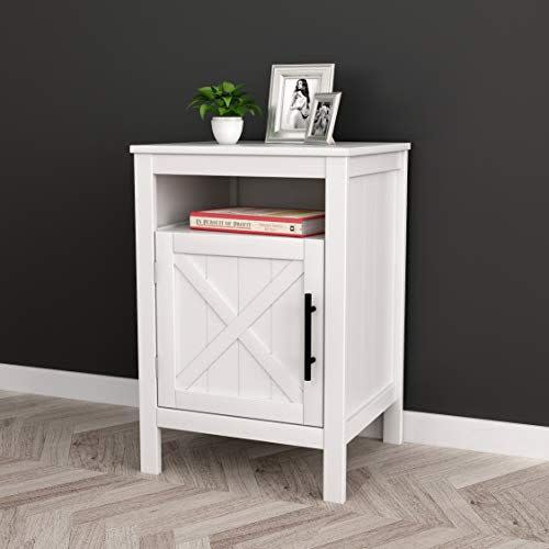 19) White Finish Nightstand