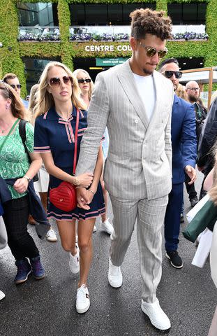 <p>Karwai Tang/WireImage</p> Brittany and Patrick Mahomes in 2024