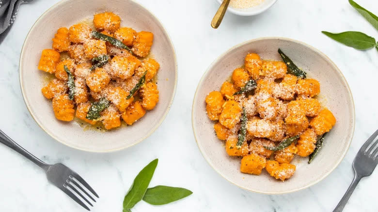 sweet potato gnocchi in bowl