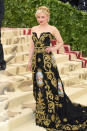 <p>Clarke looks like a true queen in this Dolce & Gabbana Alta Moda gown. (Photo: Getty Images) </p>
