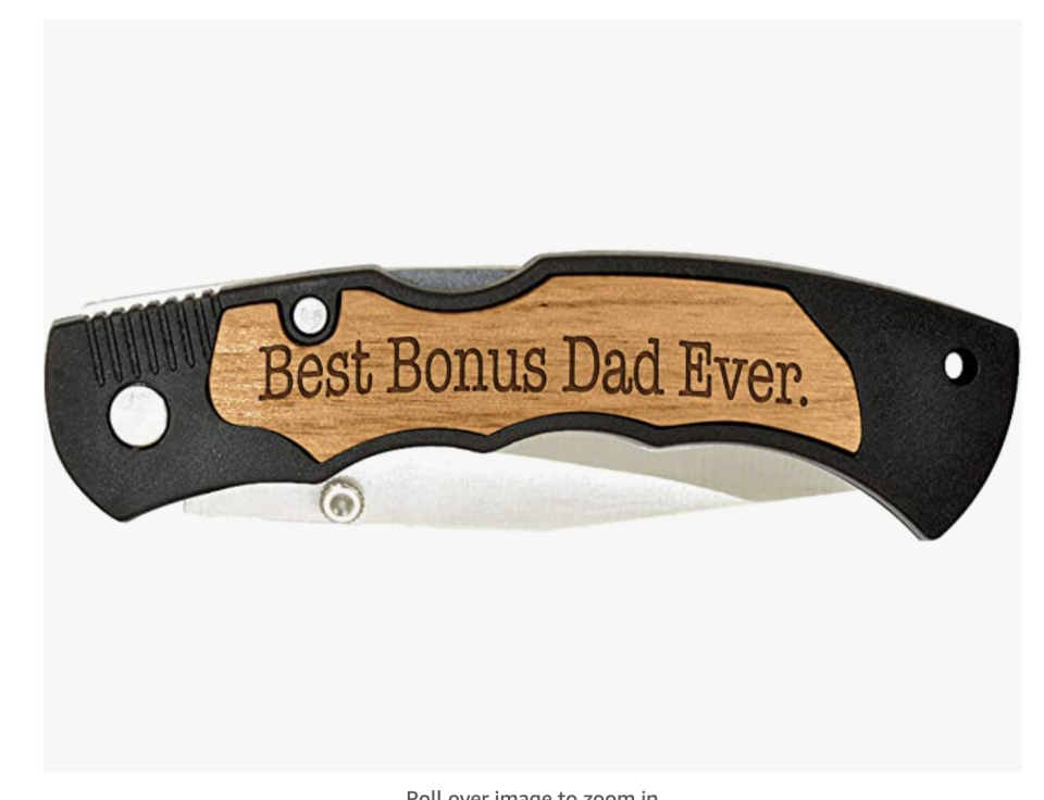 <p><strong>Personalized Gifts</strong></p><p>amazon.com</p><p><strong>$20.99</strong></p><p><a href="https://www.amazon.com/dp/B01B6EKT7C?tag=syn-yahoo-20&ascsubtag=%5Bartid%7C10050.g.20688368%5Bsrc%7Cyahoo-us" rel="nofollow noopener" target="_blank" data-ylk="slk:Shop Now" class="link ">Shop Now</a></p><p>If he's an outdoorsman, he'll put this knife to good use, and the words will remind him of you. Also available for grandpas, uncles, godfathers, and more.</p>