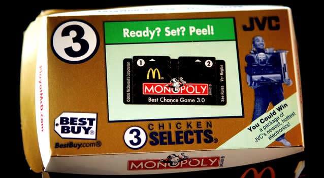 Macca's Monopoly is a regular marketing campaign that began in 1987. Photo: Getty