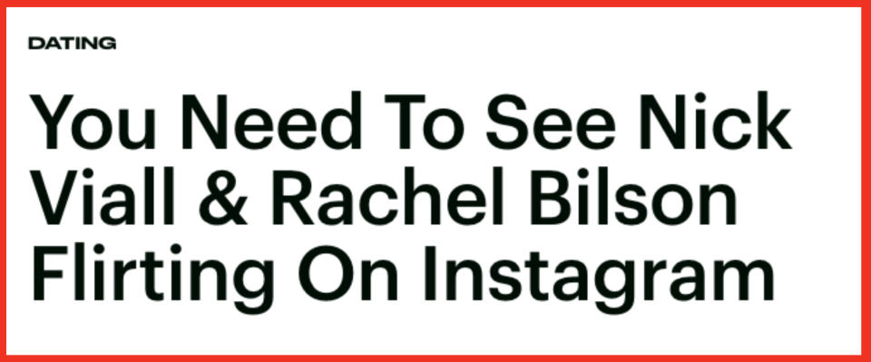 Headline: "You Need To See Nick Viall & Rachel Bilson Flirting On Instagram"