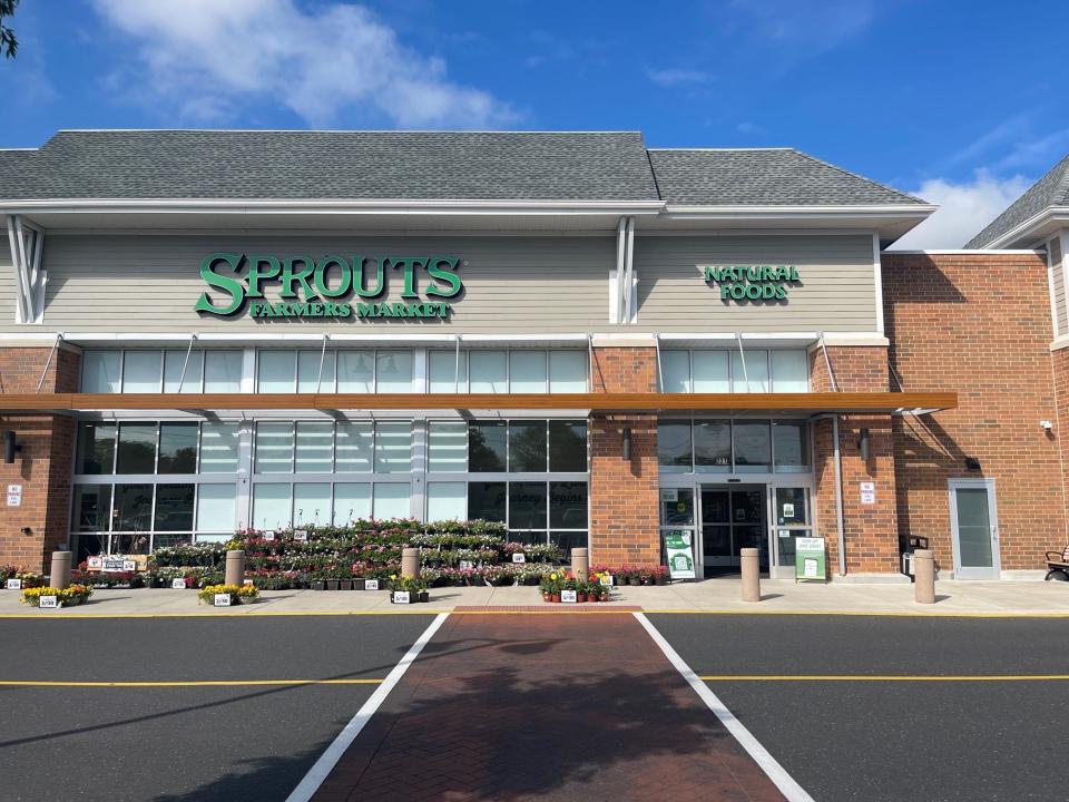 Sprouts Farmers Market is shown in Marlton. The store is using AI technology to assist its customers.