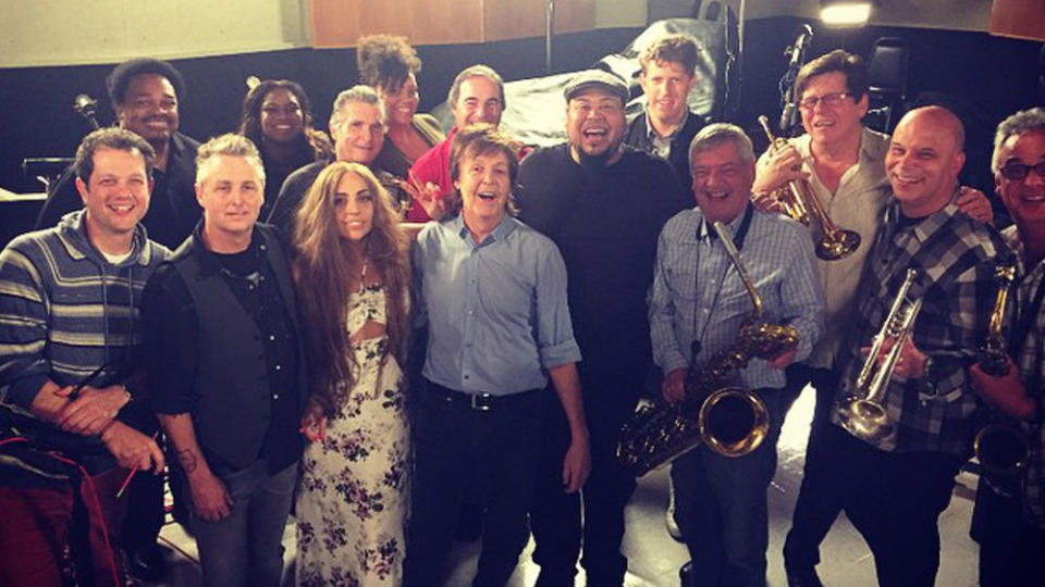 Musikalische Truppe: Lady Gaga war mit Paul McCartney und Freunden im Studio