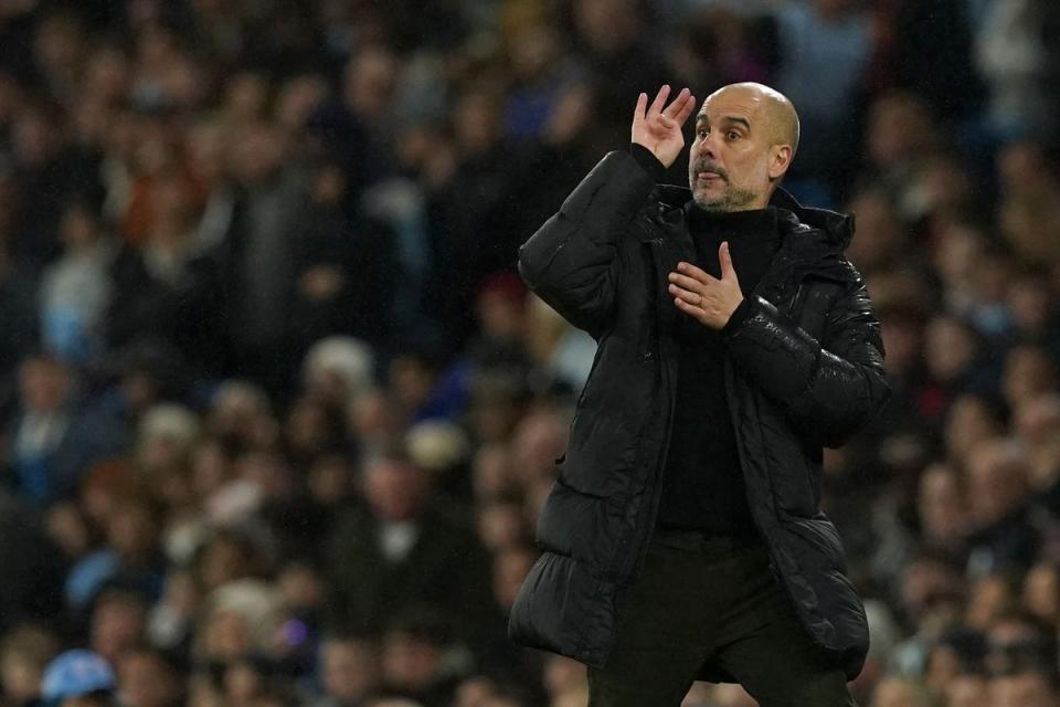 Pep Guardiola feels the fixture schedule has hampered Manchester City in the FA Cup (Martin Rickett/PA) (PA Wire)