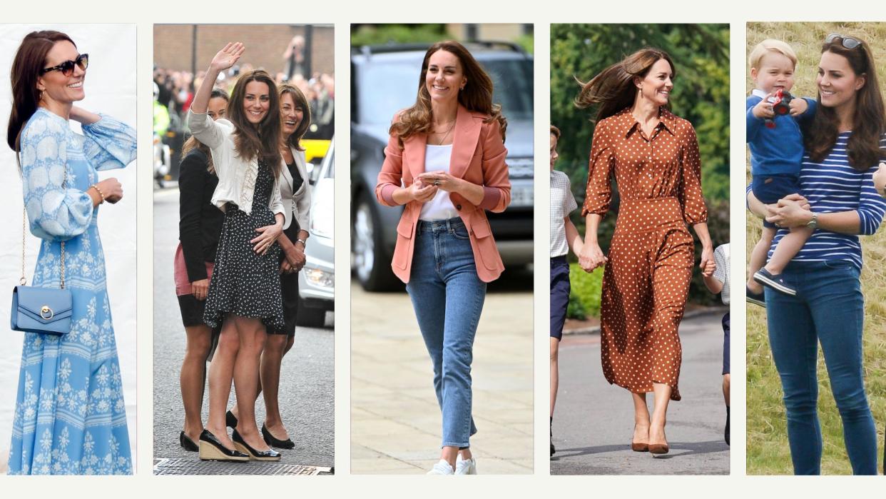  Kate Middleton in different off duty looks. 