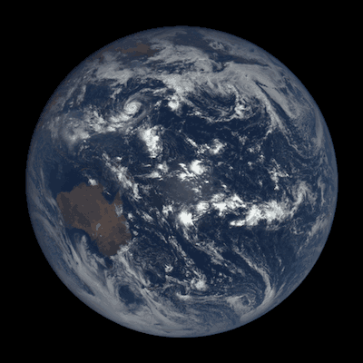 Satellite images over one day show Earth rotating on its axis. <a href="https://commons.wikimedia.org/wiki/File:EpicEarth-Globespin-tilt-23.4.gif" rel="nofollow noopener" target="_blank" data-ylk="slk:NASA/EPIC, edit by Tdadamemd;elm:context_link;itc:0;sec:content-canvas" class="link ">NASA/EPIC, edit by Tdadamemd</a>