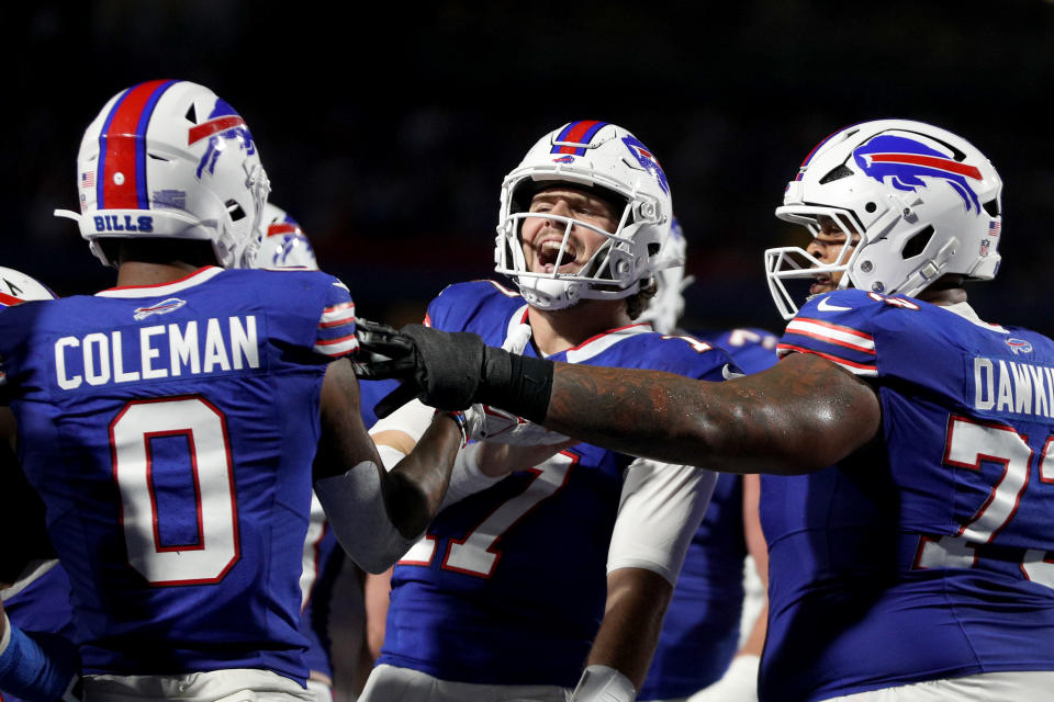 Josh Allen and the Bills rolled over the Jaguars and started with a 3-0 lead. (Bryan M. Bennett/Getty Images)