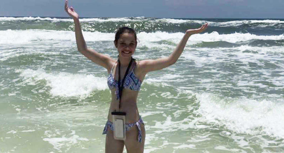 Pictured is Indiana 12-year-old girl Kylei Parker who contracted a flesh-eating infection while on a Florida beach holiday with her family.