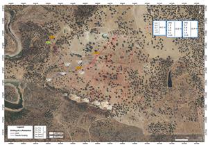 Location and trace of holes LR158 and LR159.