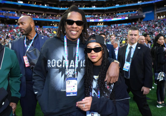 Blue Ivy Carter Sits Courtside with Dad JAY-Z at NBA Game