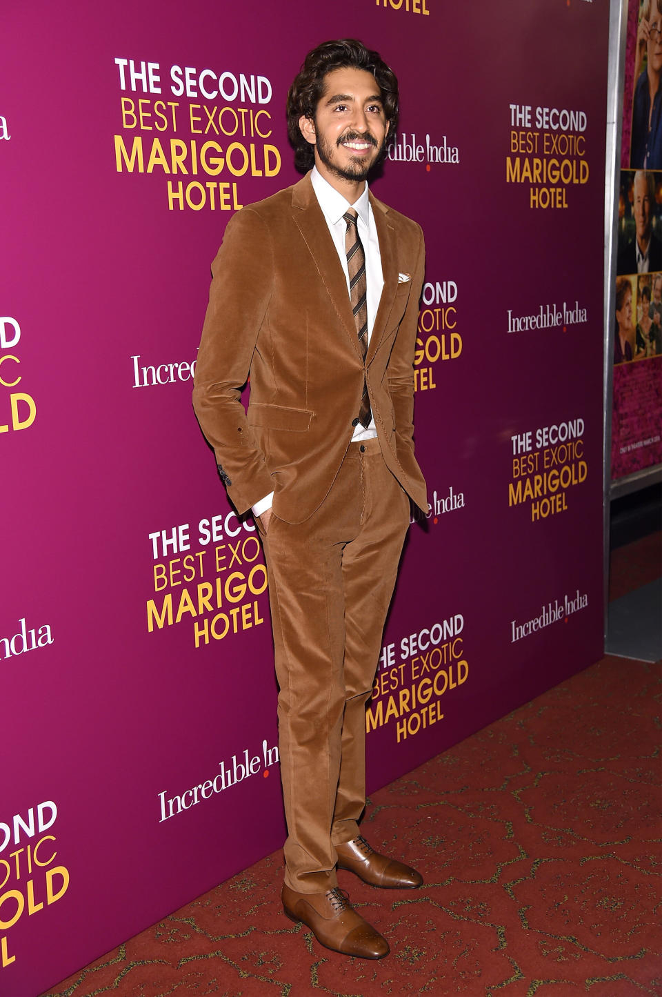 Patel at the New York premiere of "The Second Best Exotic Marigold Hotel" at the Ziegfeld Theater on March 3, 2015.