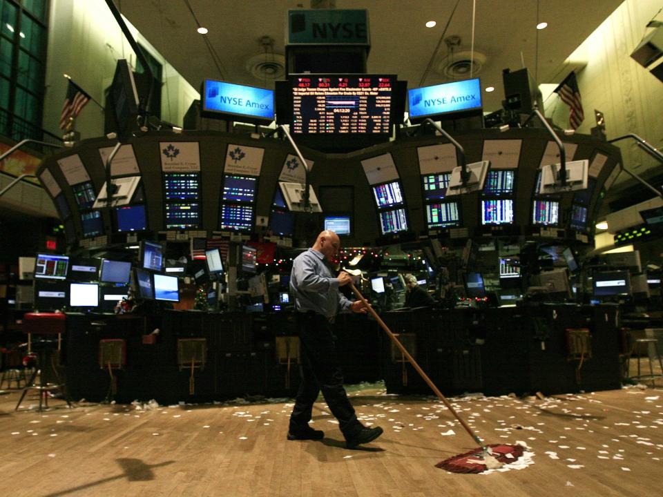 empty new york stock exchange floor