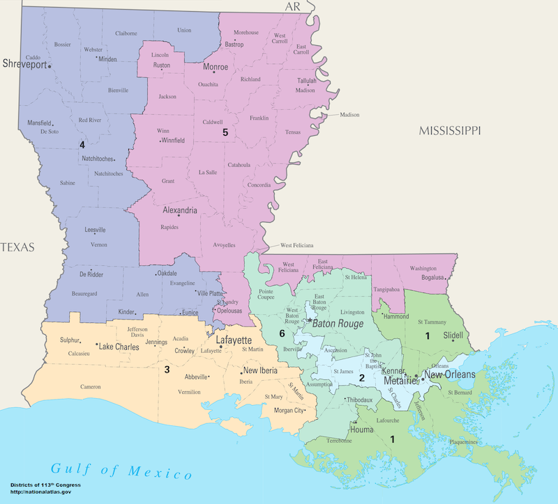 Louisiana’s current congressional map contains six districts, only one of which is majority-Black even though a third of the state’s population is Black. The other five are white Republican strongholds.