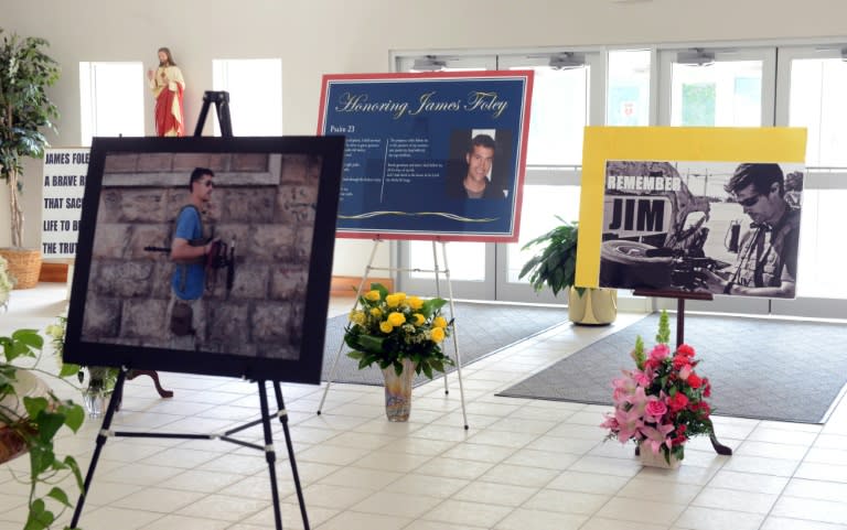 Pictures for a special mass in remembrance of journalist James Foley on August 24, 2014 in Rochester, New Hampshire